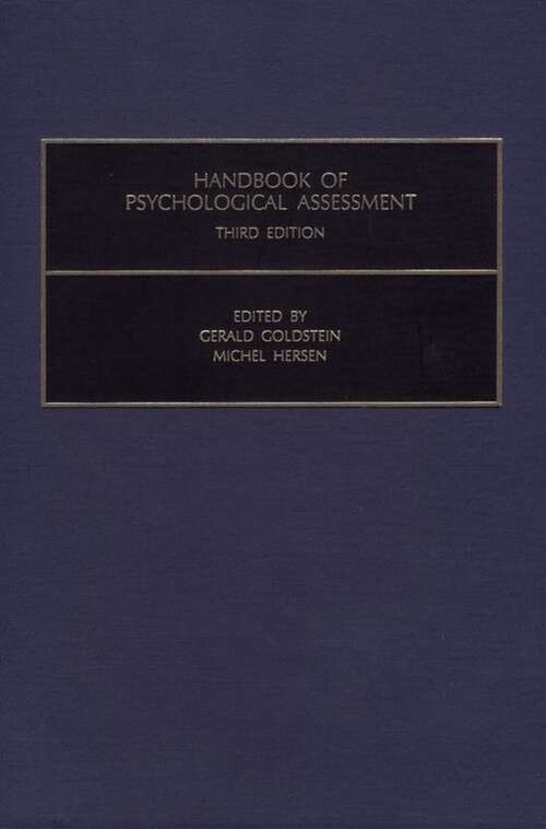 Book cover of Handbook of Psychological Assessment: Personality Assessment (3)