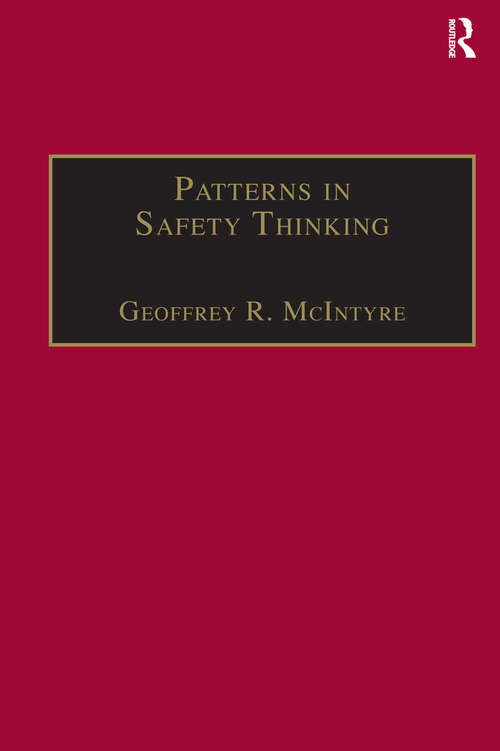 Book cover of Patterns In Safety Thinking: A Literature Guide to Air Transportation Safety