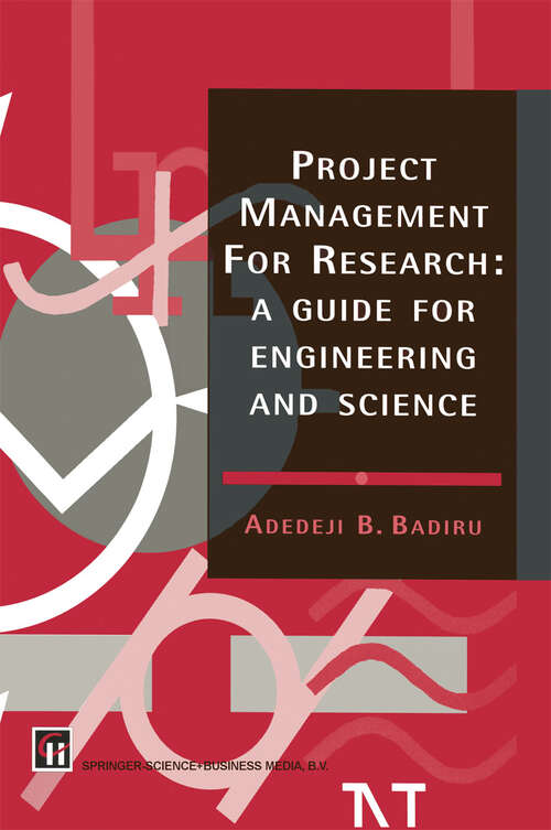 Book cover of Project Management for Research: A guide for engineering and science (1996)