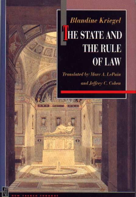 Book cover of The State and the Rule of Law
