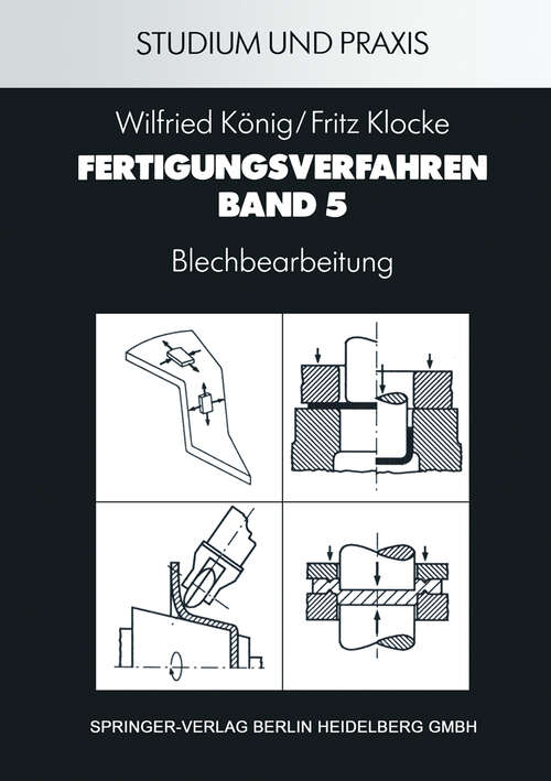 Book cover of Fertigungsverfahren: Blechbearbeitung (3. Aufl. 1995) (VDI-Buch)