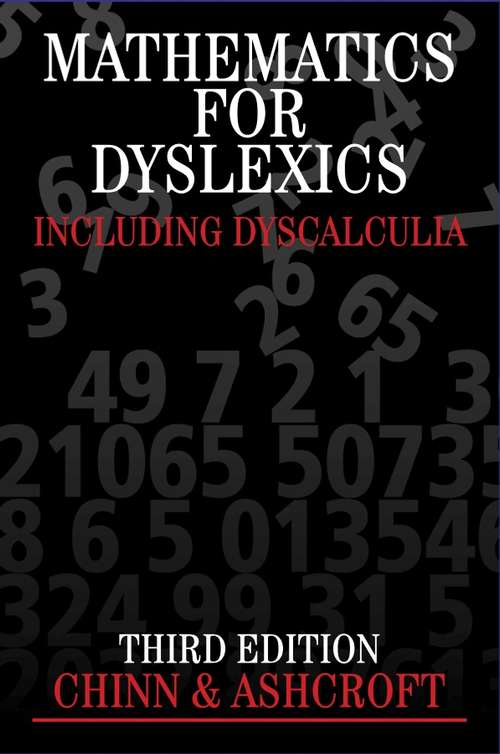 Book cover of Mathematics for Dyslexics: Including Dyscalculia (3)