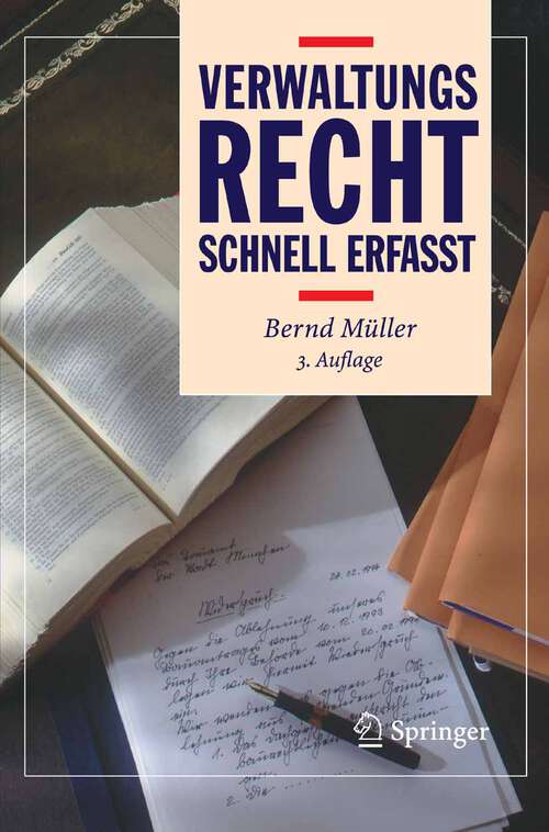 Book cover of Verwaltungsrecht - Schnell erfasst (3. Aufl. 2004) (Recht - schnell erfasst)