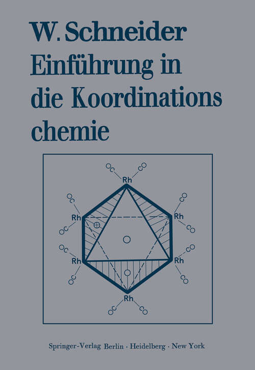 Book cover of Einführung in die Koordinationschemie (1968)